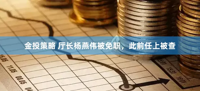 金投策略 厅长杨燕伟被免职，此前任上被查