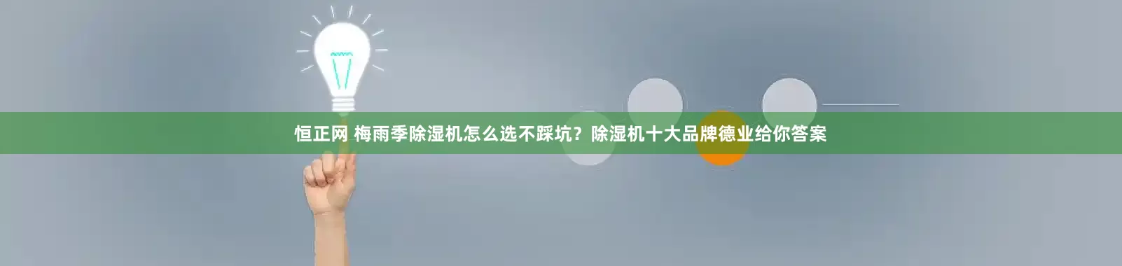恒正网 梅雨季除湿机怎么选不踩坑？除湿机十大品牌德业给你答案